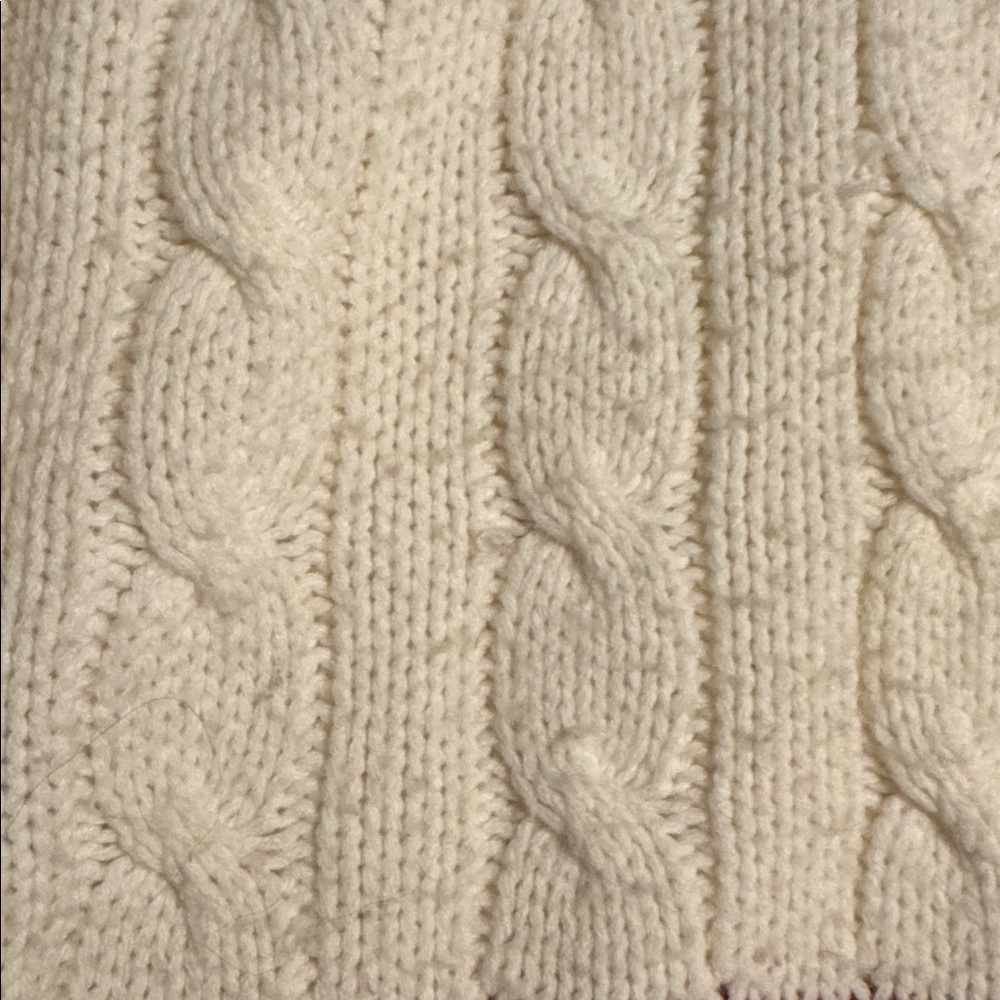 Vintage 1980's Izod Lacoste Mens Tennis Sweater Chunky Cable Knit Cricket M - Picture 10 of 11